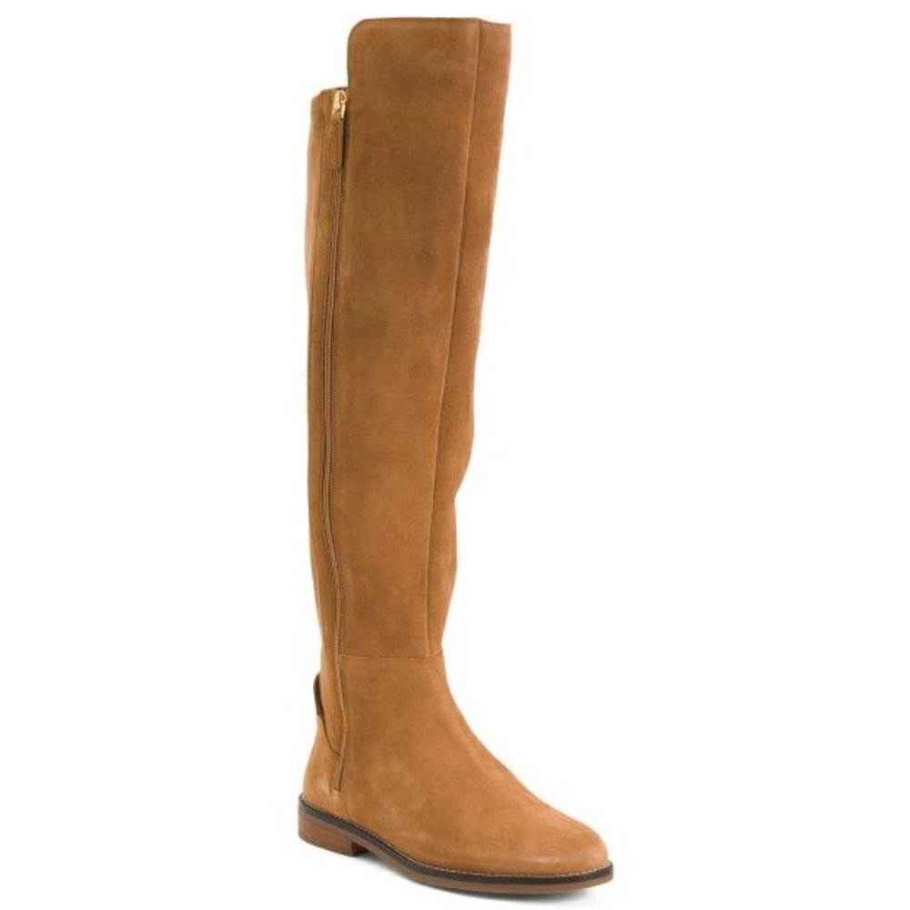 COLE HAAN Suede Leather Chase Tall Knee High Long Boots Camel Tan Women Size 6B